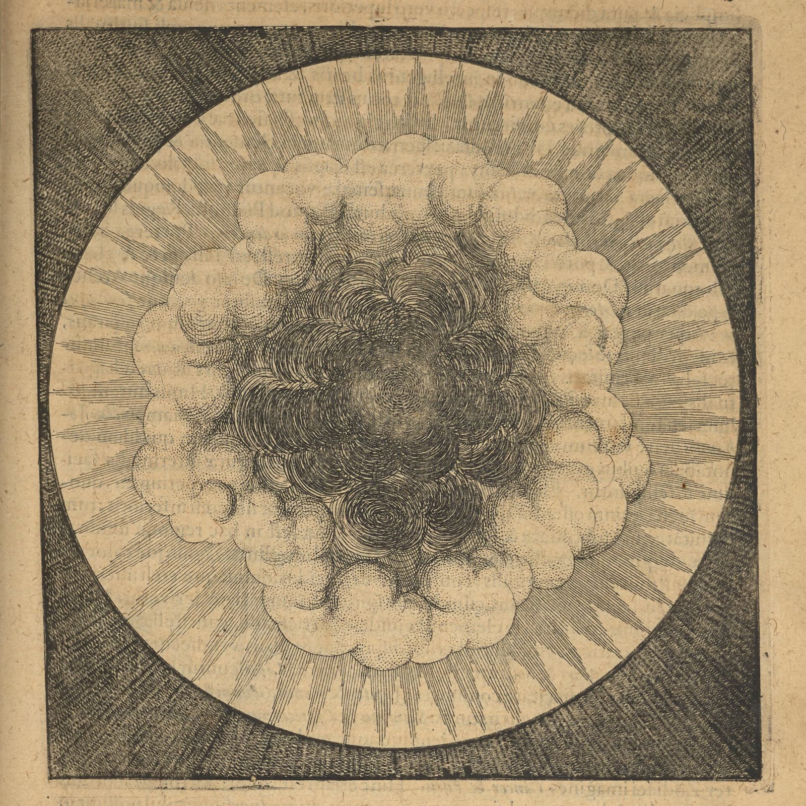 Gravure de Robert Fludd représentant le cosmos, 1617