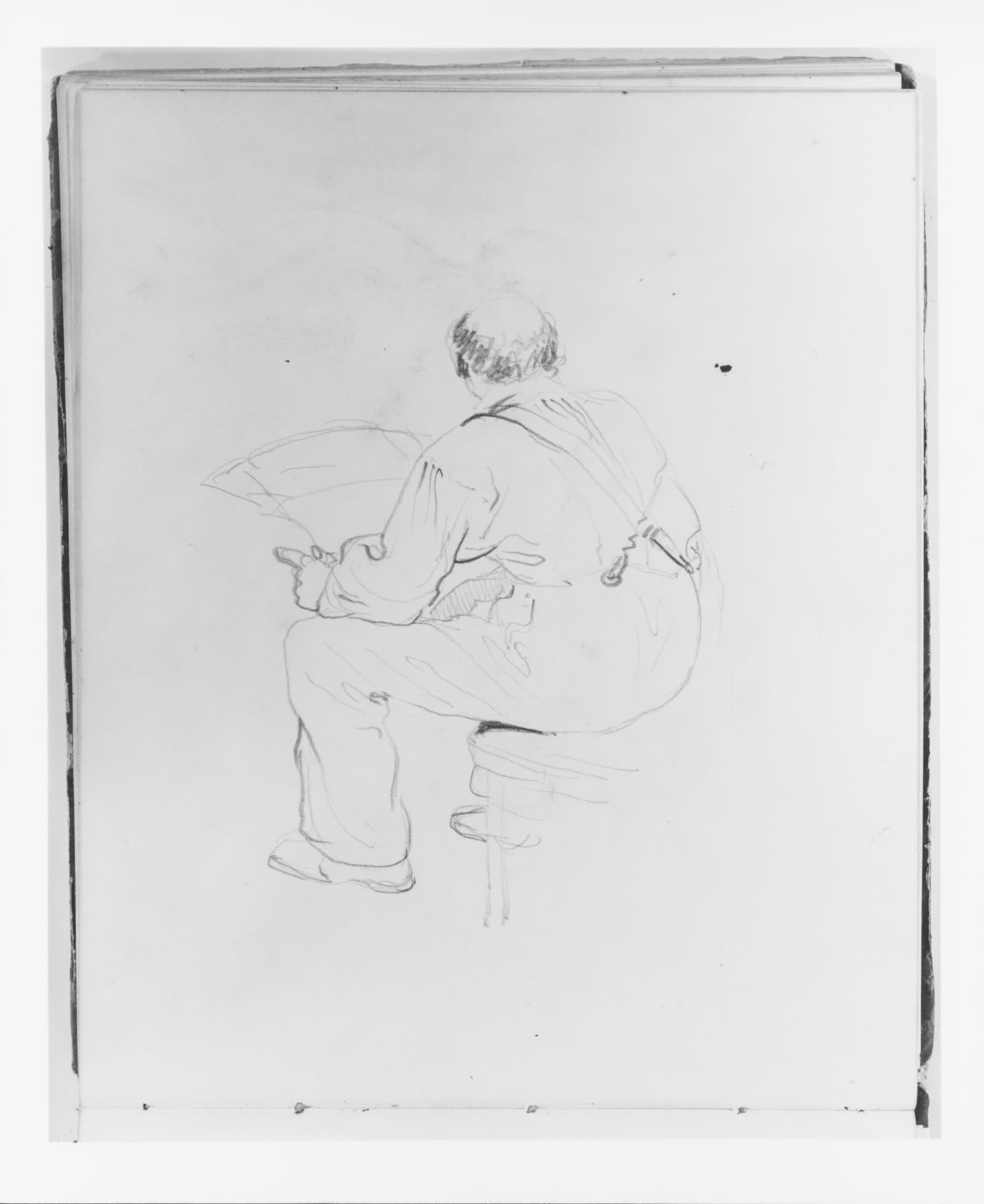 Un lecteur absorbé par son journal, croquis de Francis William Edmonds, XIXe siècle (Metropolitan Museum of Art, CC0).