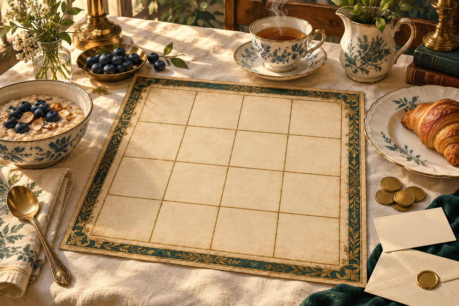 Votre carré, sur le set de table du matin (illustration).