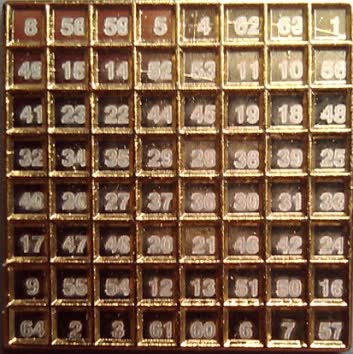 Mercure : le carré de 8 × 8