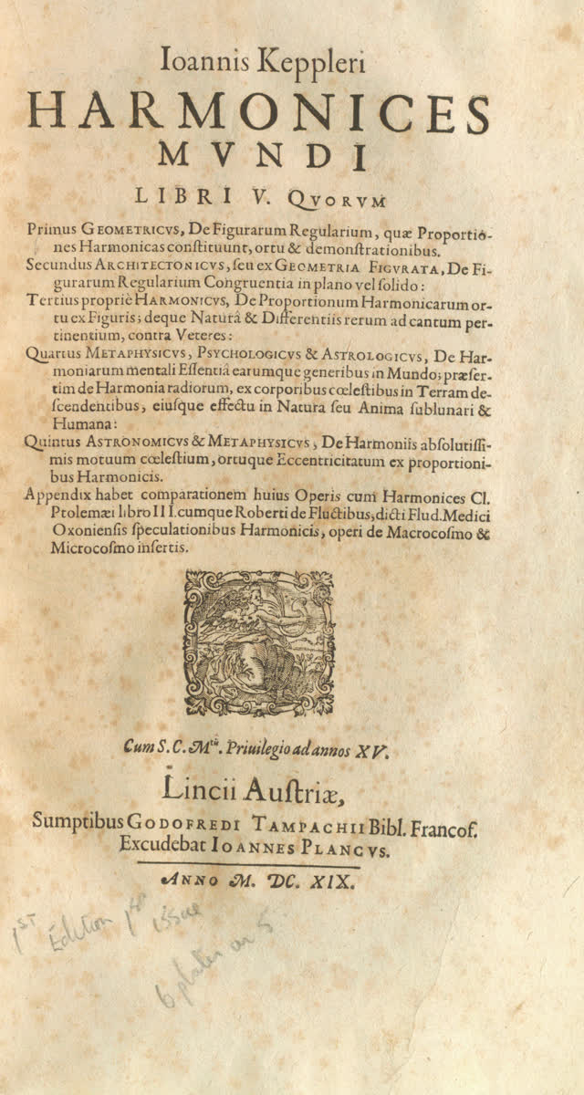 L'Harmonie du monde, de Johannes Kepler, 1619 (domaine public)