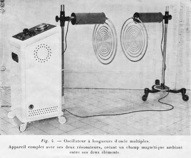 L'oscillateur à longueurs d'ondes multiples de Georges Lakhovsky (Wikimedia Commons, domaine public)