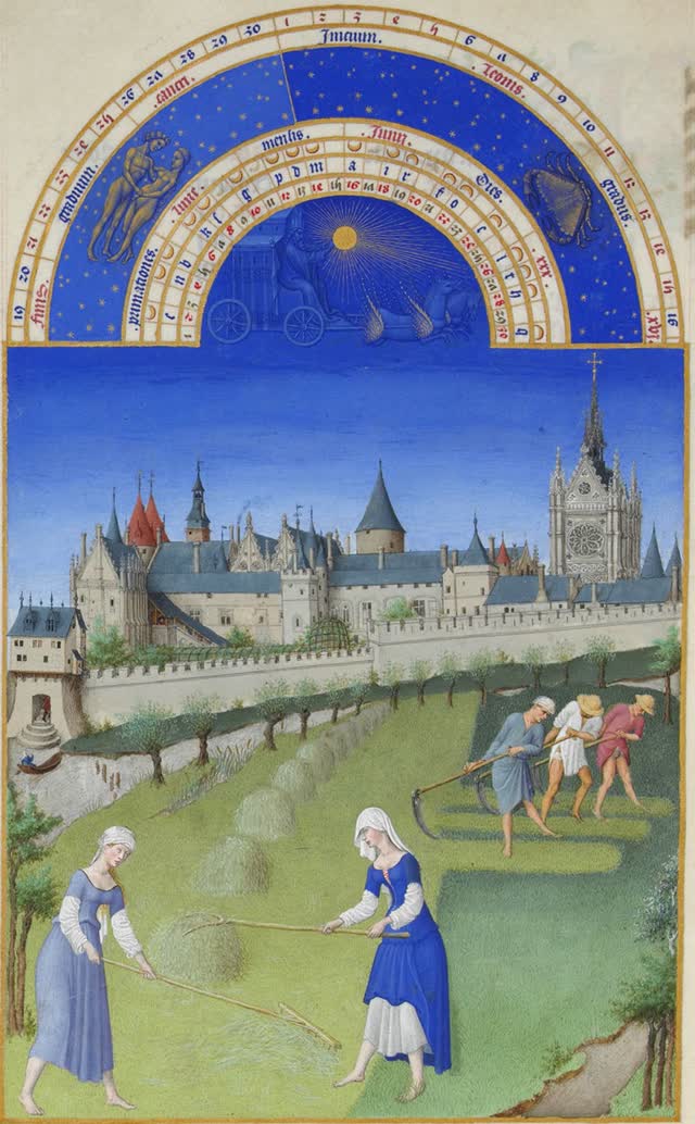 Les Très Riches Heures du duc de Berry, le mois de juin : depuis le Moyen Âge, on cherche le rythme caché de l'année (domaine public)