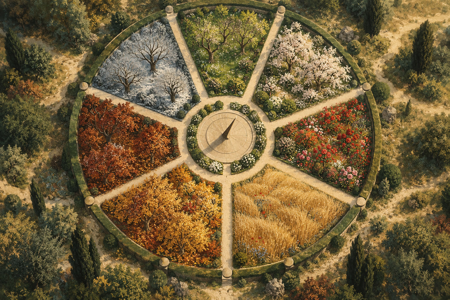 La roue des sept saisons (illustration).